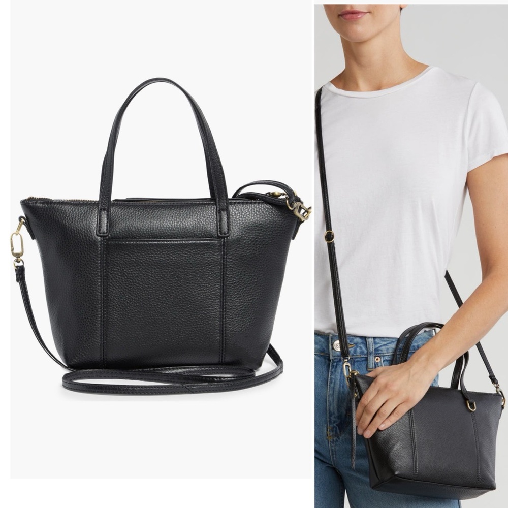 NWT HOBO Kingston Mini Leather Satchel in Black - Picture 2 of 6